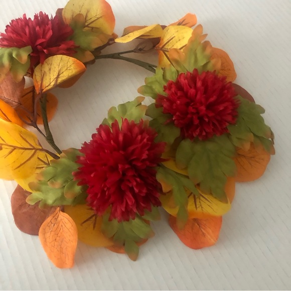 Small Fall Floral Wreath for Door Wall Centerpiece - Fall colors - Picture 3 of 9